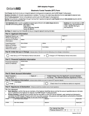 Electronic Funds Transfer Form
