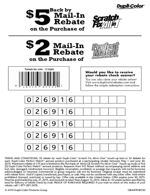 Dupli-Color Spring Rebate Form