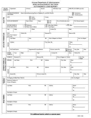 Arizona Automobile Loss Report