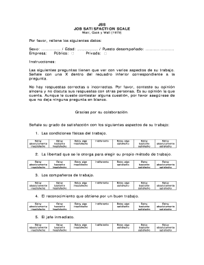 Escala de Satisfacción Laboral