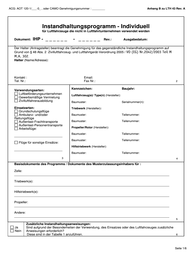 Instandhaltungsprogramm - Individuell - Austro Control Preview on Page 1
