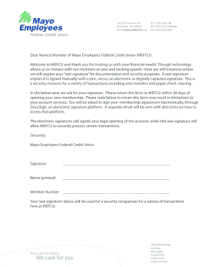 MEFCU Wet Signature Form