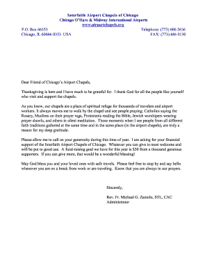 Thanksgiving Appeal Response Form