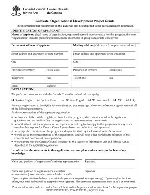 Cultivate Organizational Development Project Grants