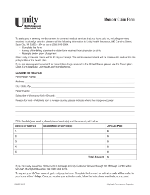 Member Claim Form