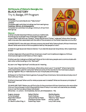 Girl Scouts Black History Badge Program