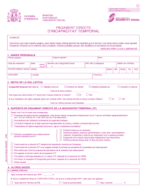 Spanish Temporary Disability Direct Payment Request