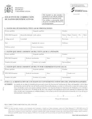 Solicitud de Corrección de Datos Identificativos