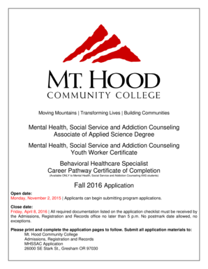 Dear Applicant - Mt Hood Community College - mhcc