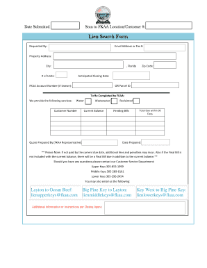 Lien Search Form