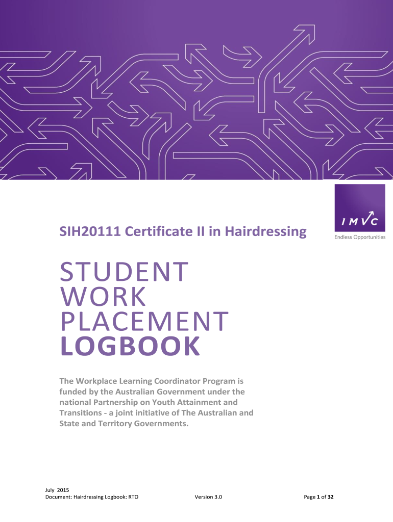 how to fill a log book during attachment of hairdressing Preview on Page 1