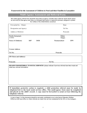 Multi-Agency Assessment and Referral Form