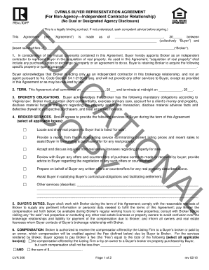 CVRMLS Buyer Representation Agreement