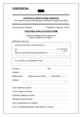 Teacher Application Form