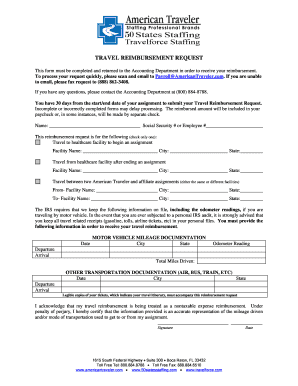 Travel Reimbursement Request Form
