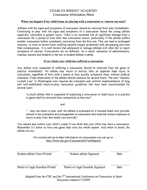 Concussion Information Sheet