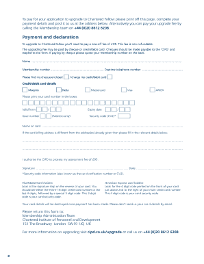 Chartered Fellow Upgrade Payment Form