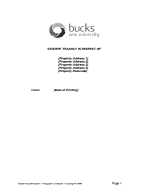 Student Tenancy Agreement