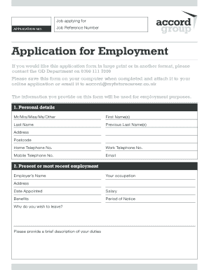 Application for Employment