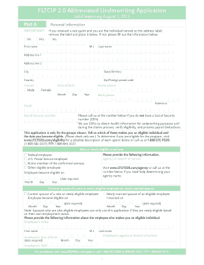 FLTCIP 2.0 Abbreviated Underwriting Application