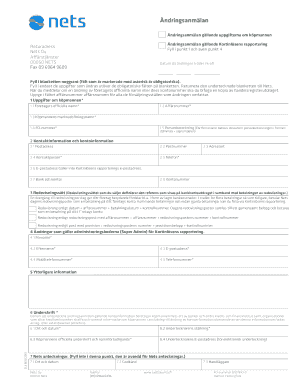 Merchant Information Change Notification