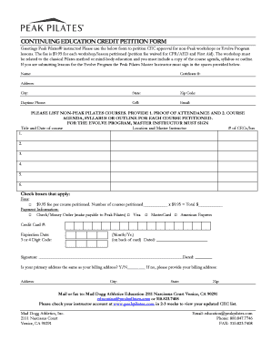 Continuing Education Credit Petition Form