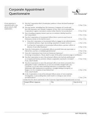 Sun Life Corporate Appointment Application