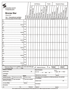 Bronze Star Program Update