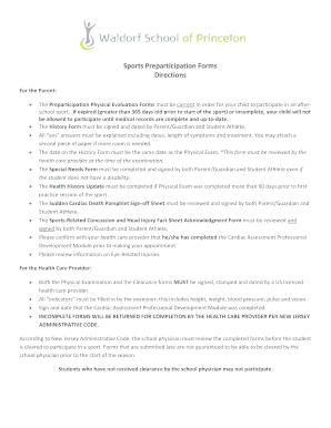 New Jersey Sports Preparticipation Physical Evaluation Form