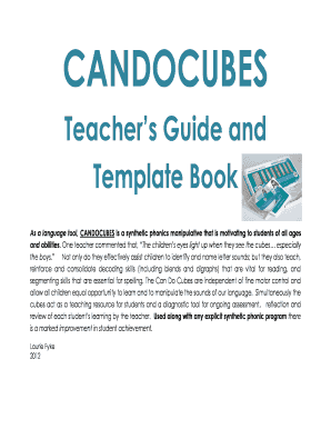 CANDOCUBES Teacher's Guide and Template Book