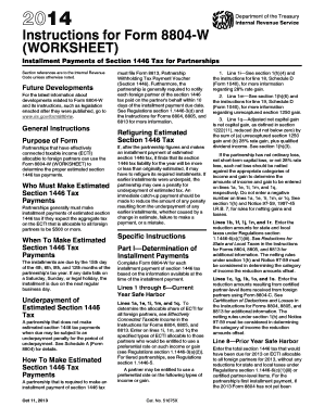 Form 8804-W Instructions