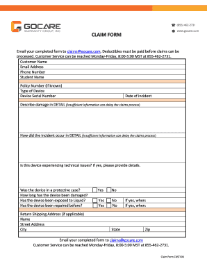 Device Claim Form