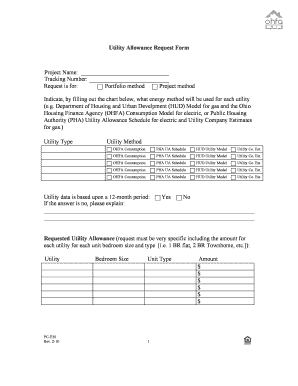 Utility Allowance Request Form