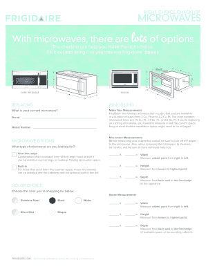 Microwave Purchase Checklist