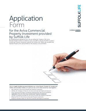 Aviva Commercial Property Investment Application Form