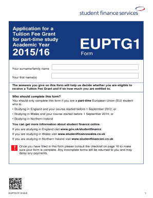 EU Tuition Fee Grant Application Form