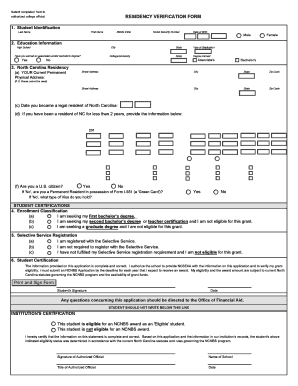 Residency Verification Form