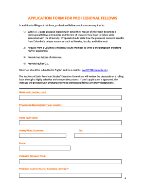 Application form - ILAS Institute of Latin American Studies