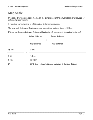 Map Scale Worksheet
