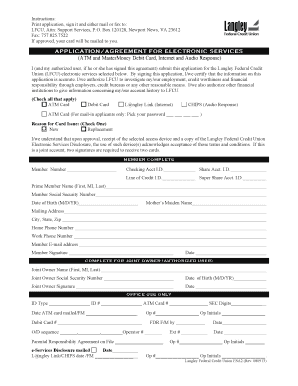 Application for Electronic Services