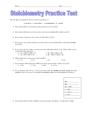 Smore Equation Worksheet
