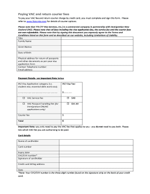 Visa Application Payment Form