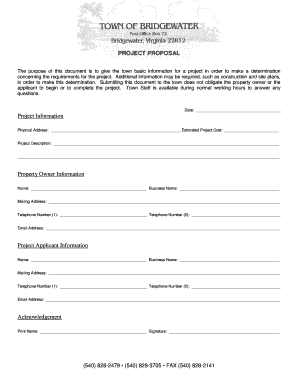 Project Proposal Form