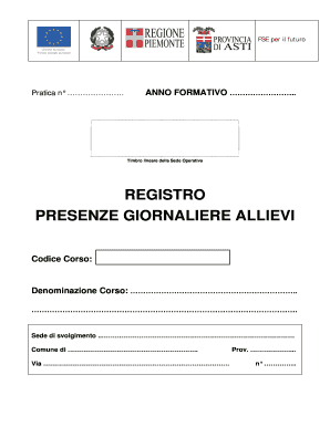 Registro Presenze Giornaliere Allievi