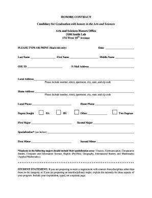 Ohio State Honors Contract