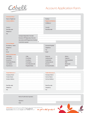 Account Application Form