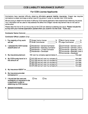 Oregon Contractor License Application