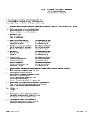 Non-Manipulation Declaration