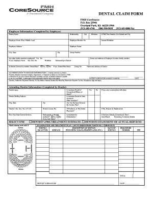Dental Claim Form