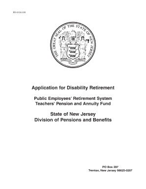 New Jersey Disability Retirement Application
